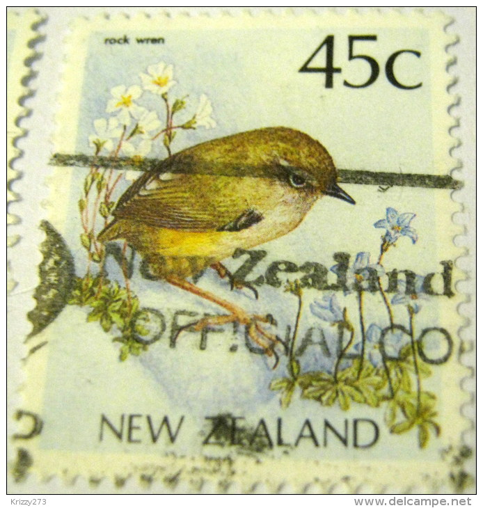 New Zealand 1991 Rock Wren Bird 45c - Used - Gebraucht