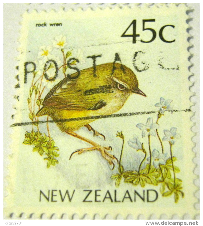 New Zealand 1991 Rock Wren Bird 45c - Used - Gebraucht