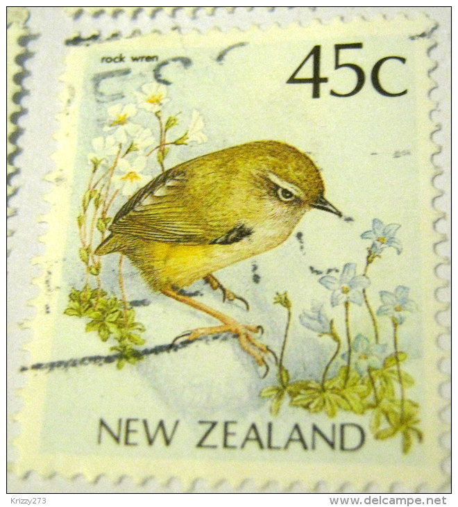 New Zealand 1991 Rock Wren Bird 45c - Used - Gebraucht