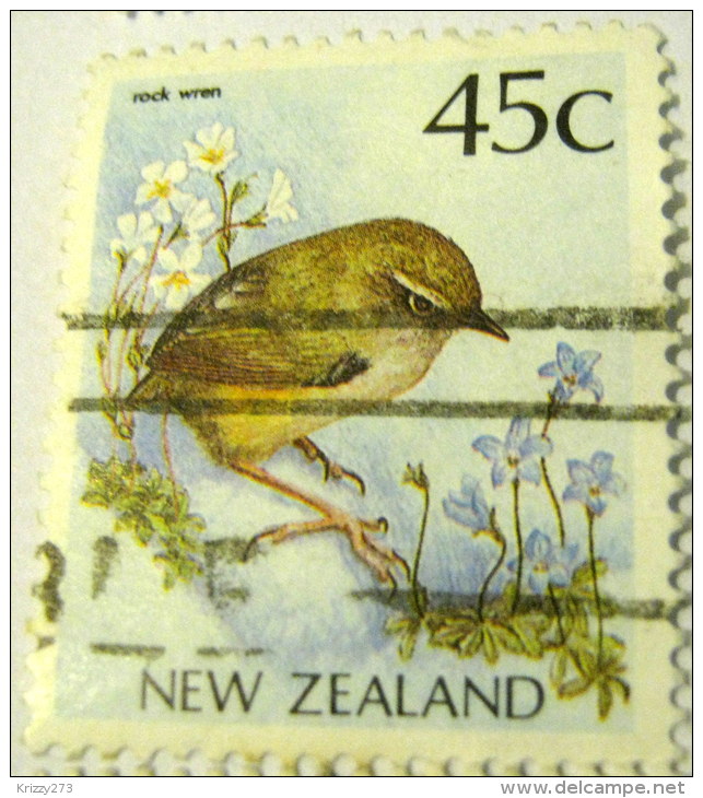 New Zealand 1991 Rock Wren Bird 45c - Used - Gebraucht