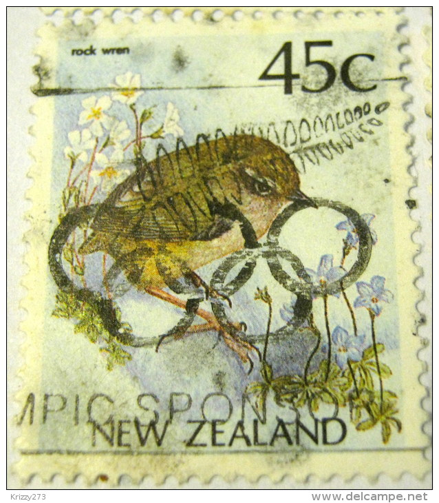 New Zealand 1991 Rock Wren Bird 45c - Used - Gebraucht