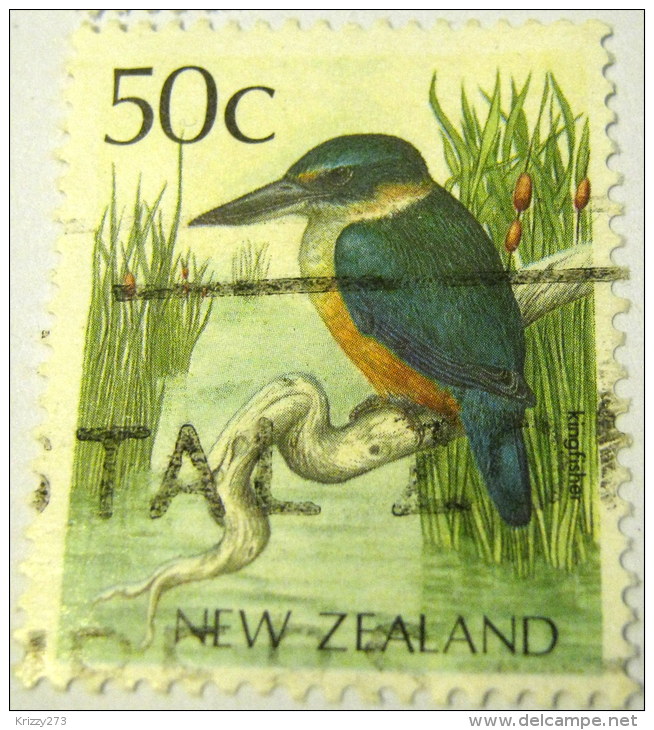 New Zealand 1988 Bird Kingfisher 50c - Used - Used Stamps