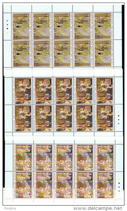 2013 - 06 - VATICAN - VATICANO - VATIKAN - DSH10 -   No. 3 MNH MINI-SHEETS 30 STAMPS ** - Unused Stamps