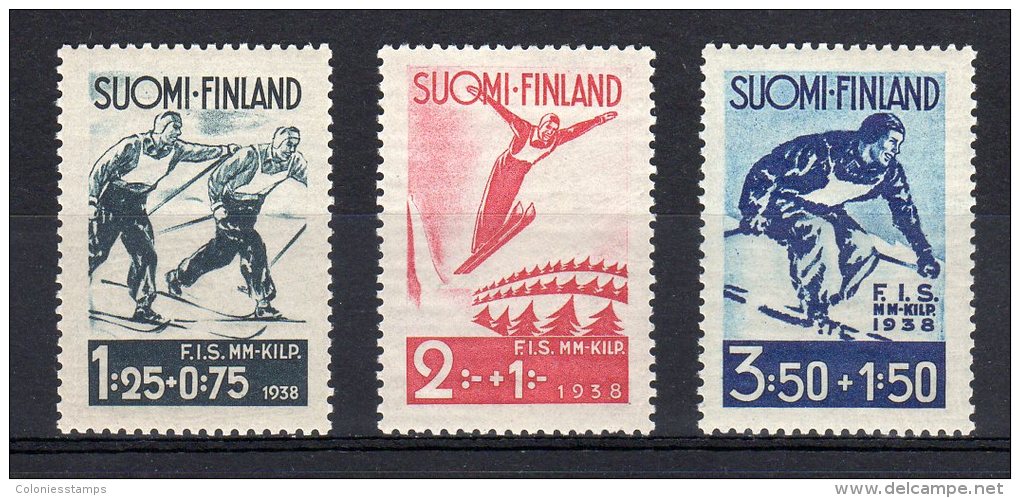 (S1028) FINLAND, 1938 (World Ski Championships, Lahti). Complete Set. Mi ## 208-210. MNH** - Nuovi