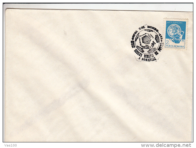 SOCCER, ITALY'90 WORLD CUP, SPECIAL POSTMARK ON COVER, 1990, ROMANIA - 1990 – Italien