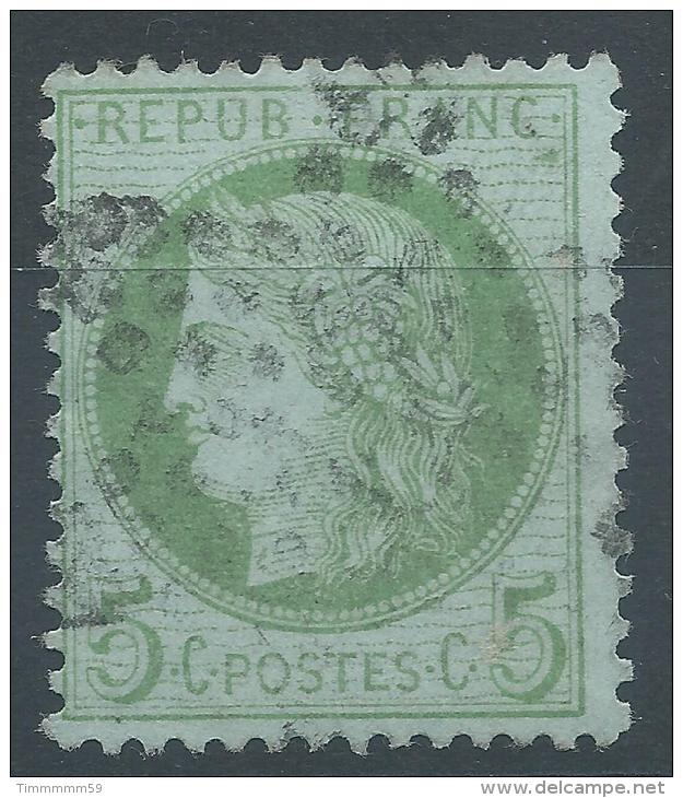 Lot N°22620  Variété/n°53, Oblit étoile Chiffrées 12 De PARIS (Bt Beaumarchais), Taches Blanches Sous Le Menton - 1871-1875 Ceres