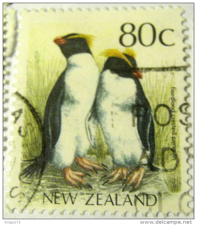 New Zealand 1988 Bird Fiordland Crested Penguin 80c - Used - Used Stamps