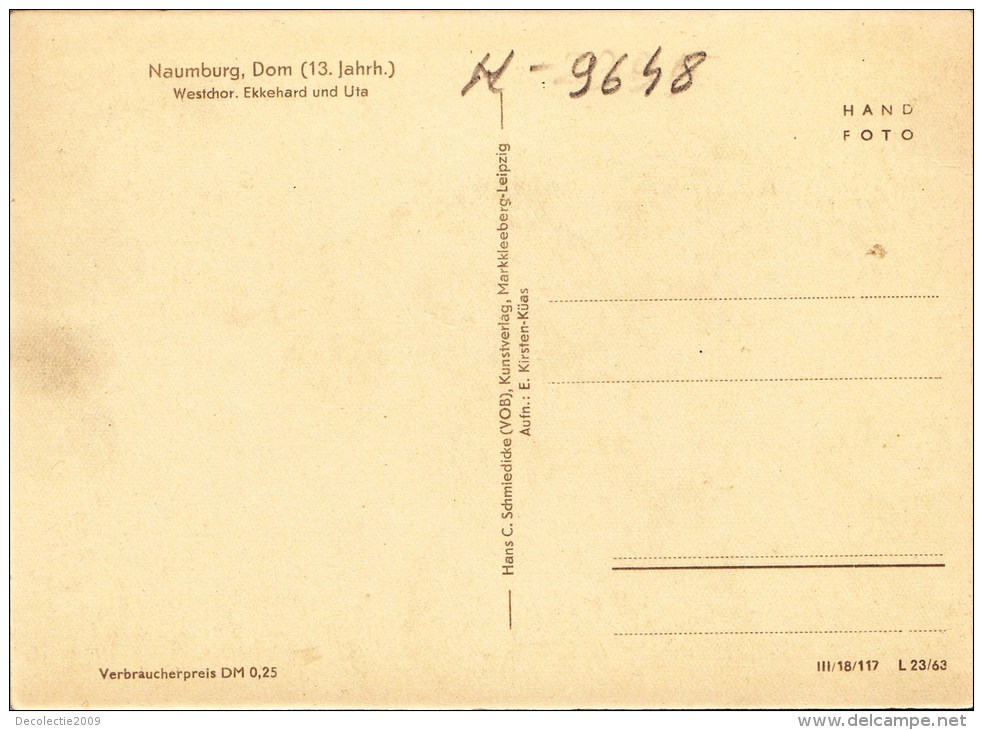 N9648 Naumburg Dom Westchor    2 Scans - Naumburg (Saale)
