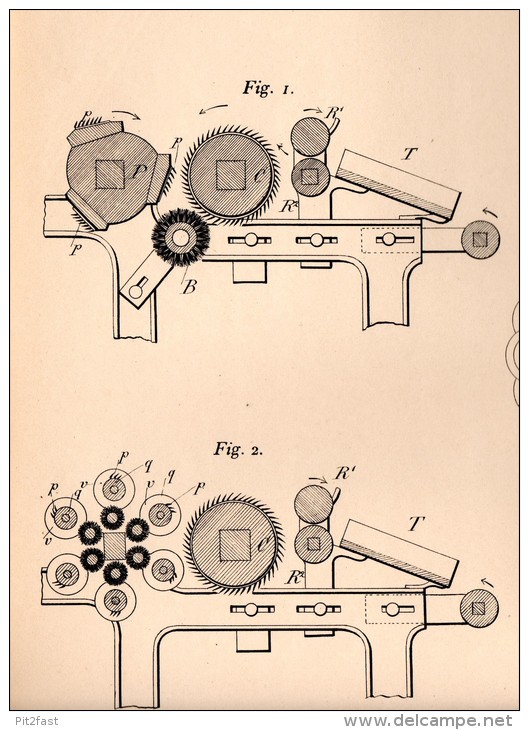 Original Patentschrift - Gütermann & Co In Perosa Argentina , 1896 , Macchine Per La Filatura, Filatoio , Turin , Italia - Macchine