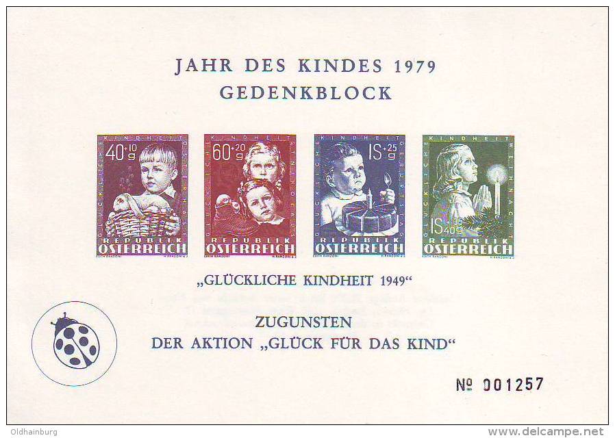 0815i: Austria "Child' S Year"- Gedenkblatt, Reprint Glückliche Kindheit, Limited Edition - Autres & Non Classés