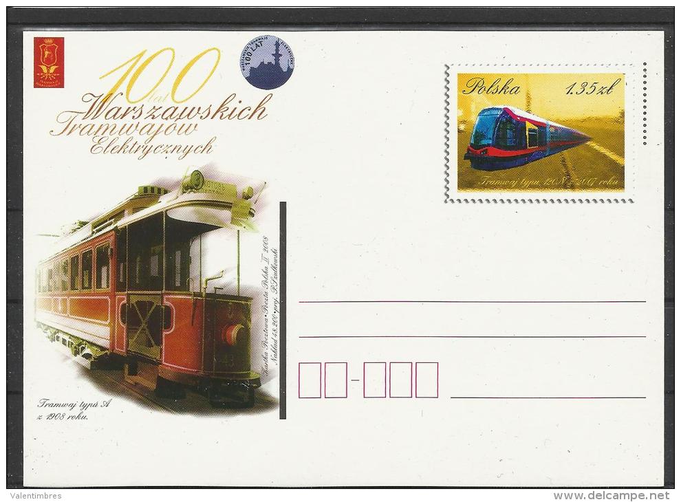 Pologne Poland Polen EP** MNH 103 Centenaire Des Tramways Electrifiés De Varsovie - Tram