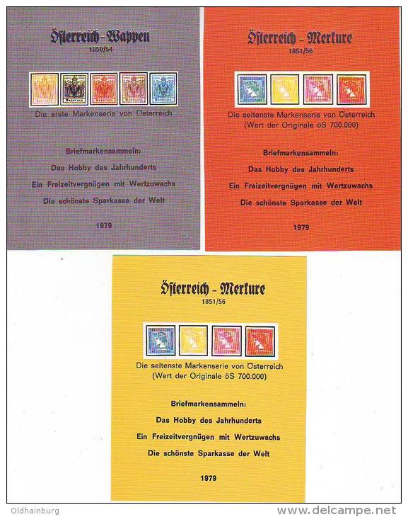 0815z3: Austria Facsimile Reprints Of Old Issues, 3 Blocs - Ungebraucht