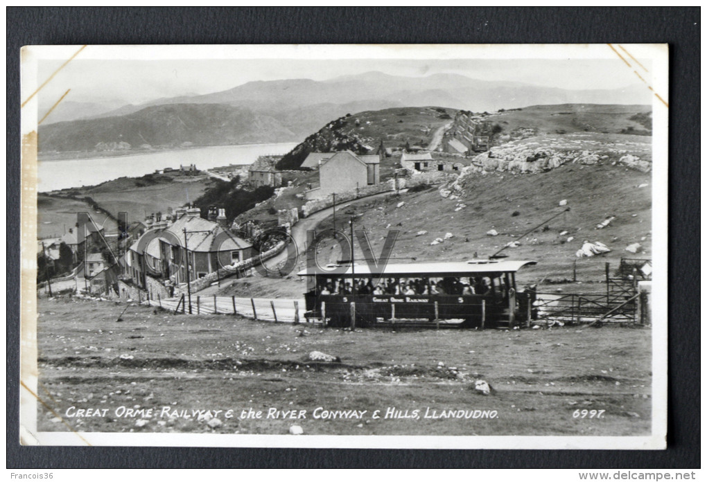 Great Orme Railway &amp; The River Conway &amp; Hills Llandudno - Tram Tramway - 1949 Stamped And Written - Caernarvonshire