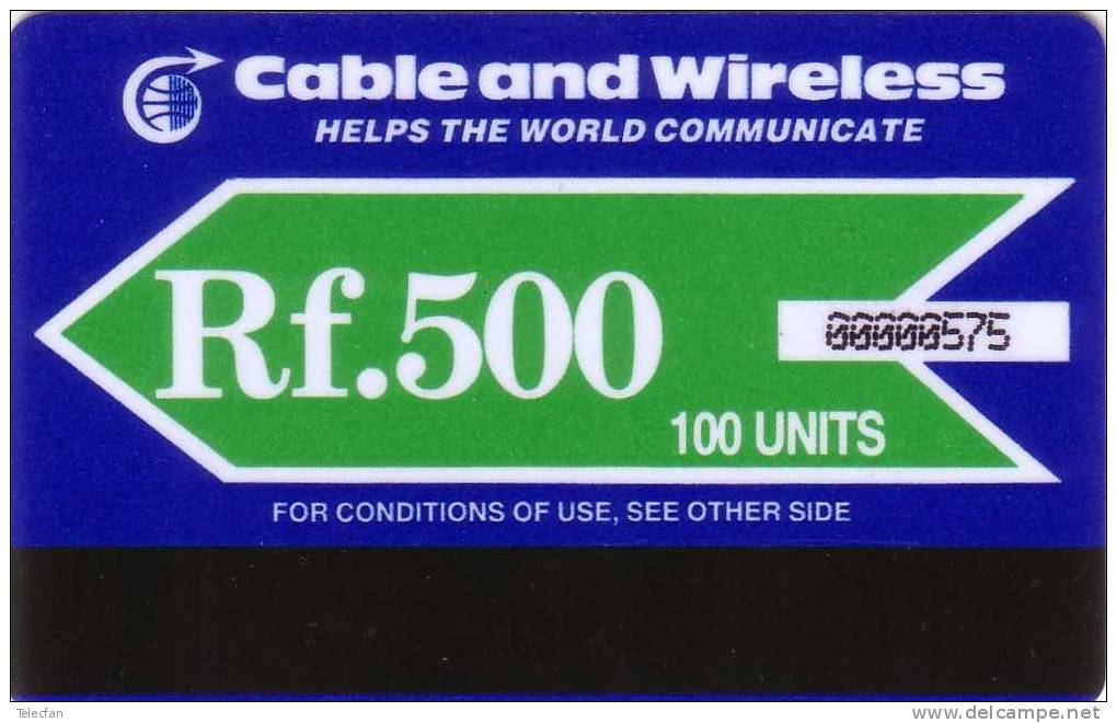 MALDIVES CABLE ET WIRELESS 1ERE SERIE 5 CARTES  NEUVES MINTS  25$ 50$ 100$ RF500 RF1000 RARE - Maldiven