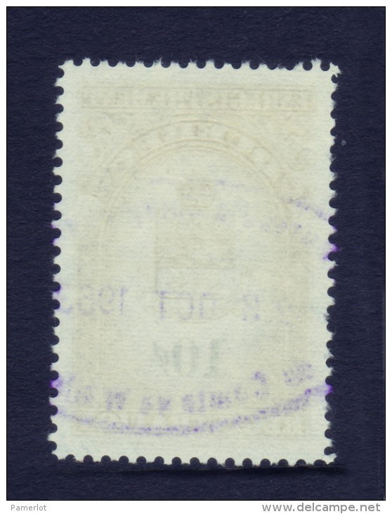 Fiscaux #QR30 (10 C Coat Of Arms  ) Timbre Taxe Quebec Registration Canada Revenue Stamp Recto /verso - Steuermarken