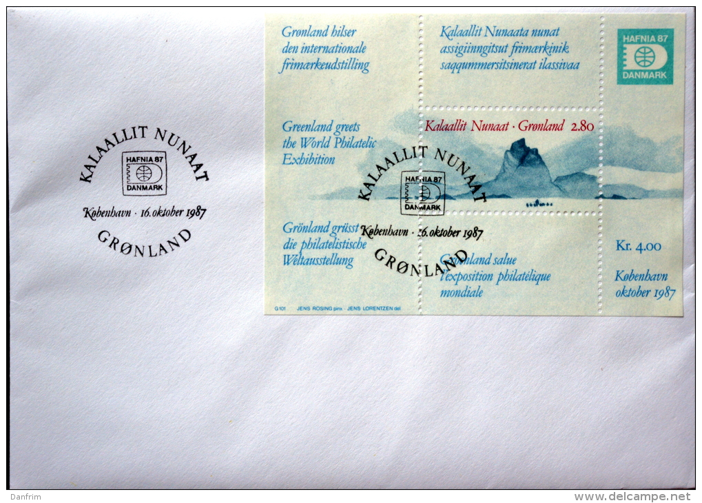 Greenland 1987 HAFNIA 87    MiNr.178 Block 2   FDC ( Lot Ks) - FDC