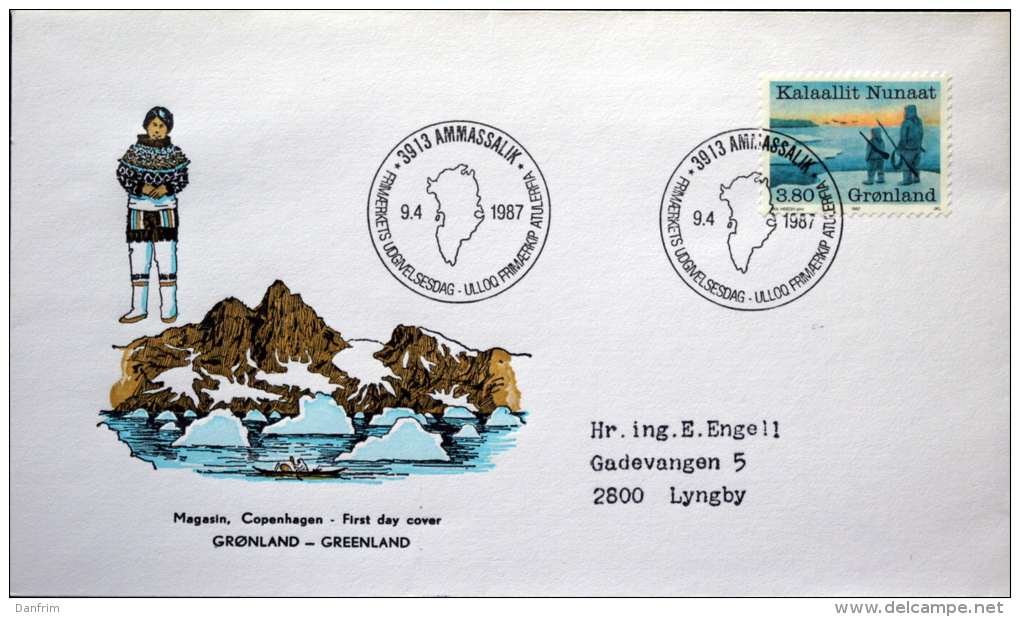 Greenland 1987 Year Of The Hunter MiNr.173  FDC ( Lot Ks) MAGASIN COVER - FDC