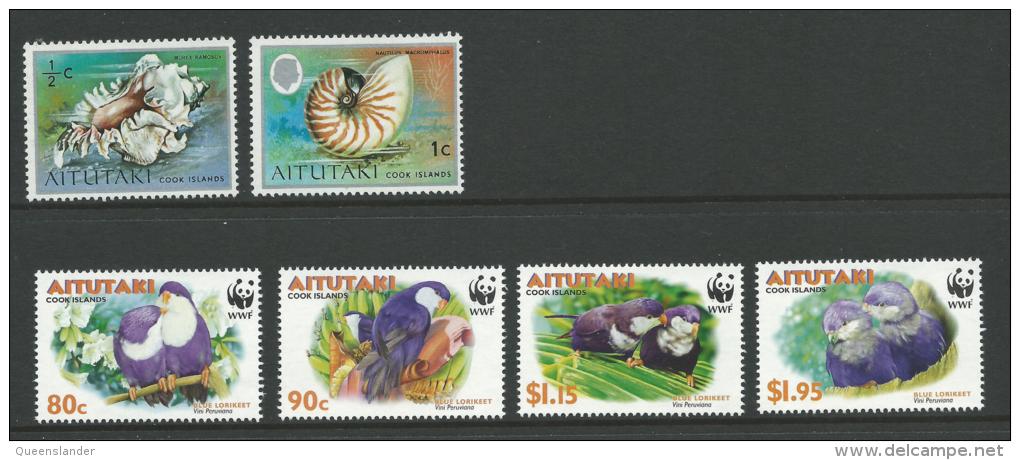 WWF Set Of 4 Complete MUH On Rear And Two Other Defin Stamps  Good Scott Catallogue Value - Aitutaki