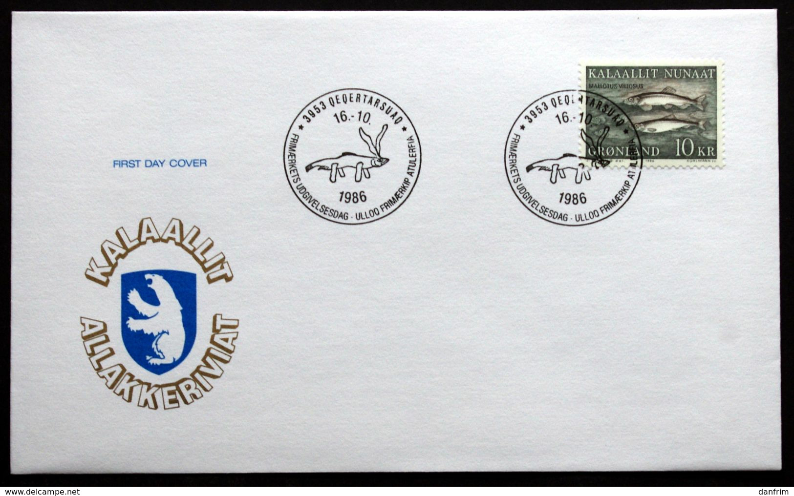 Greenland 1986  FISH   MiNr.168  FDC ( Lot Ks) - FDC