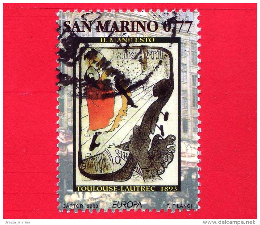 SAN MARINO - 2003 - Europa - 0,77 € • Poster Di Toullose Lautrec - Usati