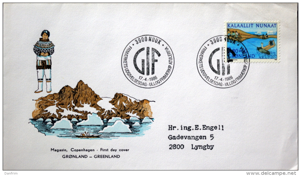 Greenland 1986 Sporthilfe  MiNr.164  FDC ( Lot KS) MAGASIN COVER - FDC