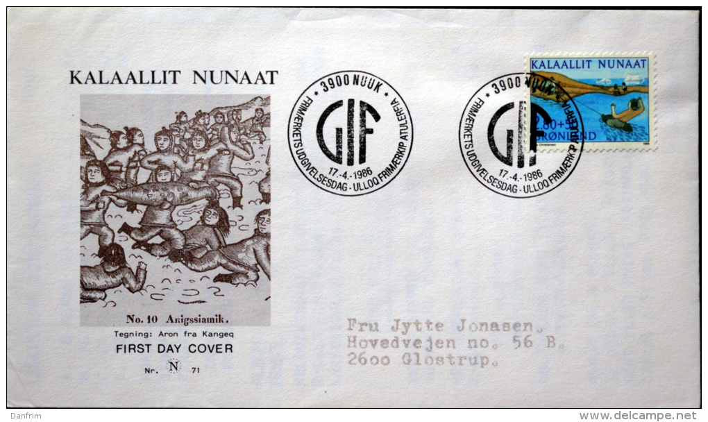 Greenland 1986 Sporthilfe  MiNr.164  FDC ( Lot Ks) - FDC