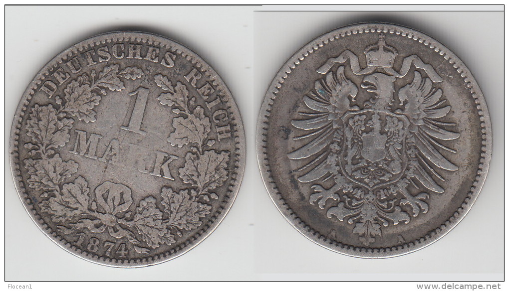 **** ALLEMAGNE - GERMANY - 1 MARK 1874 A - ARGENT - SILVER  *** EN ACHAT IMMEDIAT !!! - 1 Mark