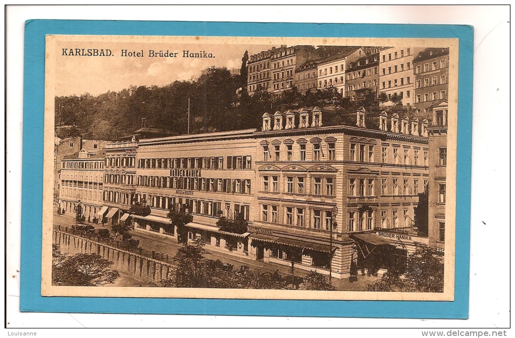 13 /7  / 350   - KARLSBAD  - HÔTEL  HANIKA - Boehmen Und Maehren