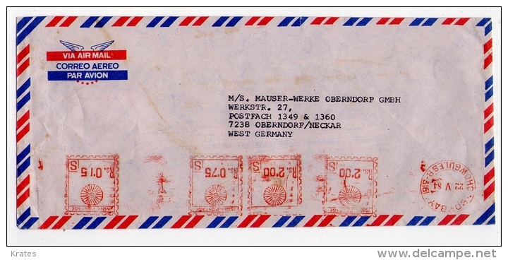 Old Letter - India - Corréo Aéreo