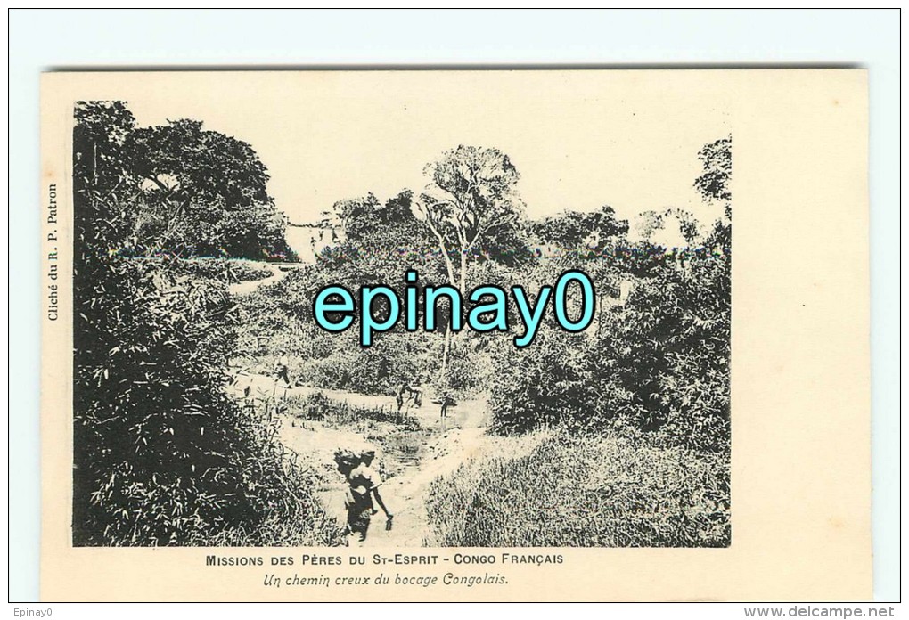 Bf - CONGO FRANCAIS - Un Chemin Creux Du Bocage Congolais  - Cliché Patron - Congo Français