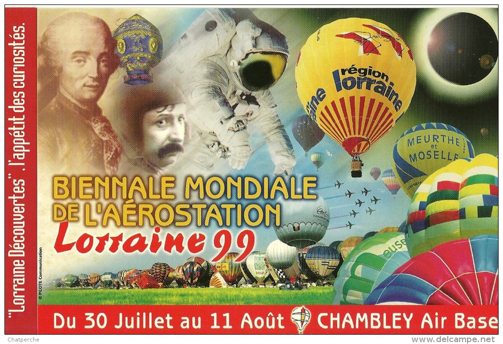 BIENNALE MONDIALE DE L'AEROSTATION LORRAINE 1999 EDIT CART'COM - Fesselballons