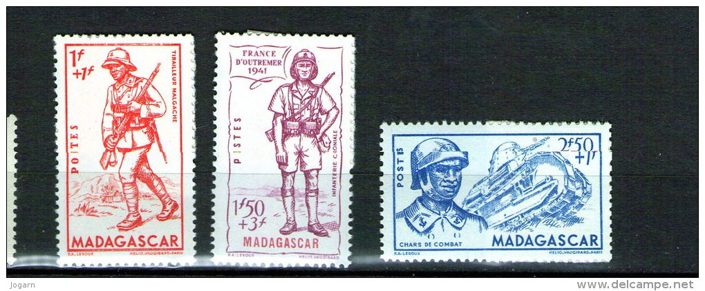 MADAGASCAR N° 226  à 228 ** - Unused Stamps