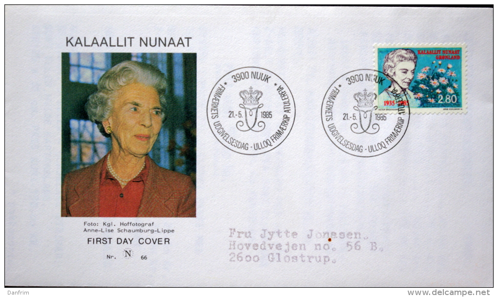 Greenland 1985  Queen Ingrid  MiNr.159  FDC ( Lot Ks) - FDC