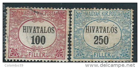 Ungheria 1921 Servizio PA Usato - Mi.4;5L*  Yv.4;5L* - Servizio