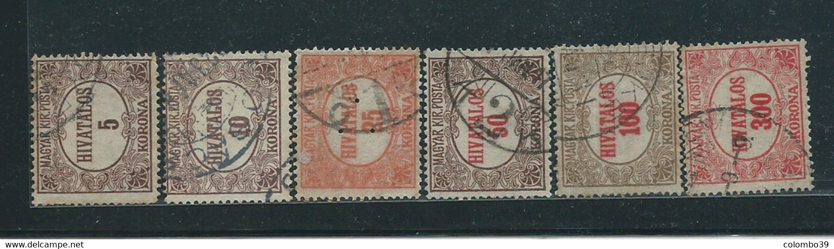 Ungheria 1921 Servizio PA Usato - Mi.11/2;14/6;18;23  Yv.11/2;14/6;18 - Oficiales