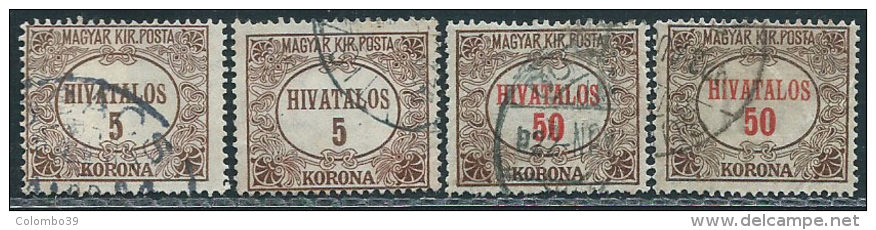 Ungheria 1921 Servizio Usato - Mi.11;15  Yv.11;15  X2 - Oficiales