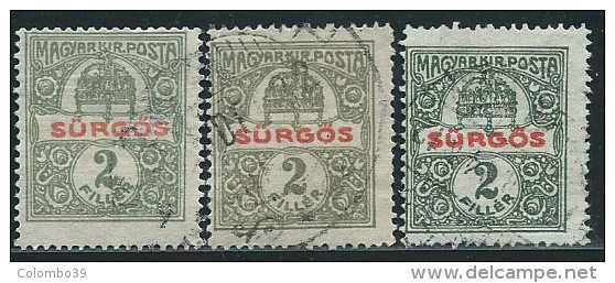 Ungheria 1916/9 Giornali Usato - 3 Valori - Newspapers