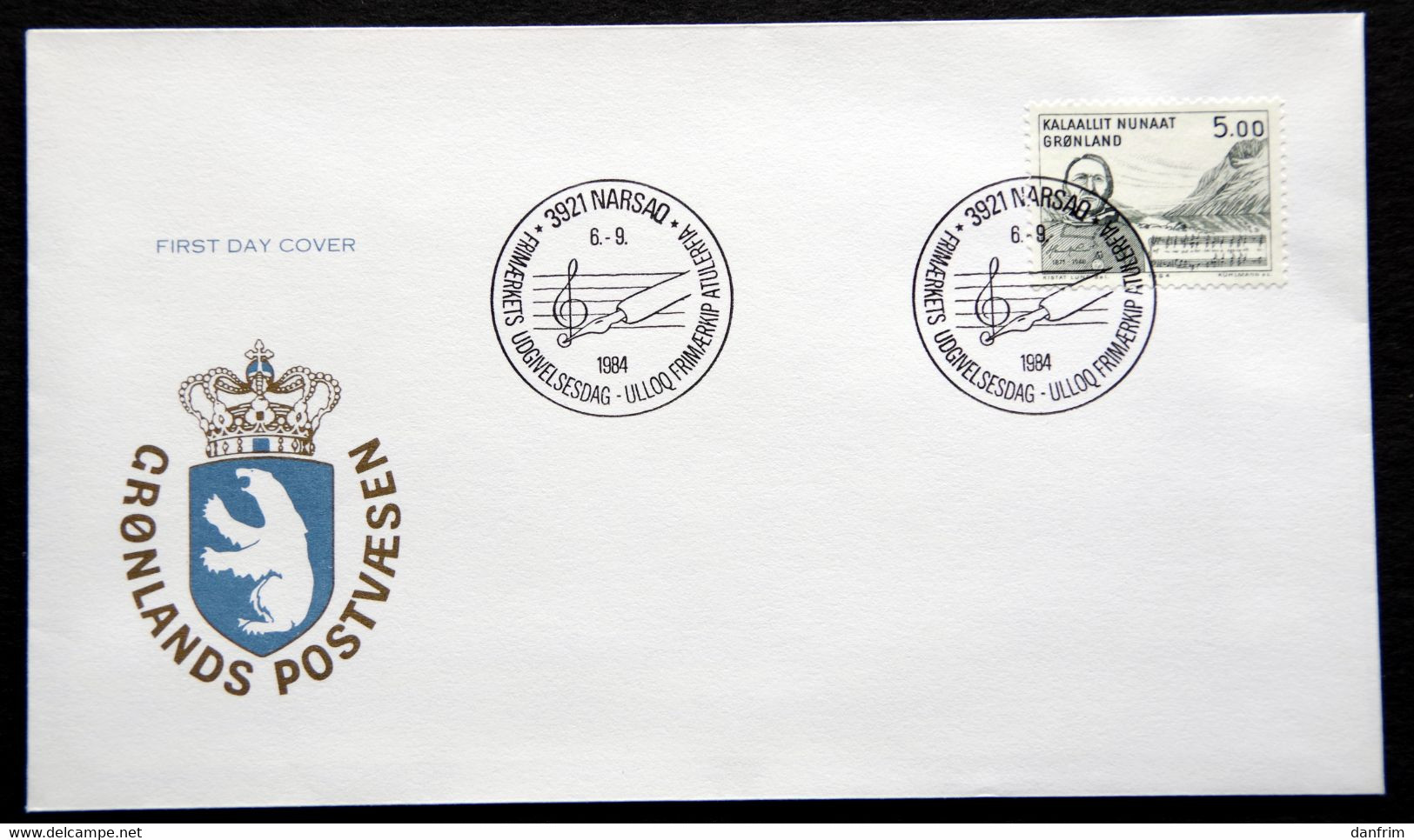 Greenland 1984 Kunst (V)  MiNr.153  FDC ( Lot Ks) - FDC