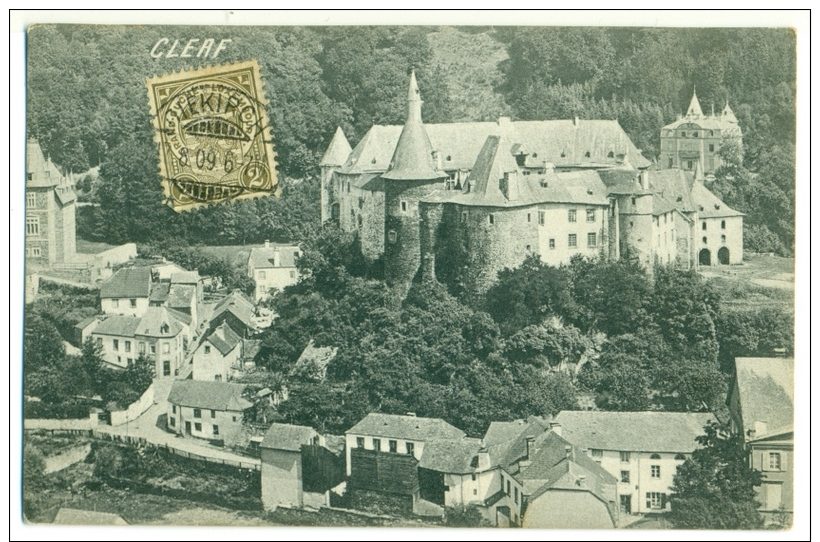 CLERF. CLERVAUX. Château Et Environs. J. M. Bellwald. 1909. YV. 90 Oblit DIEKIRCH. - Clervaux