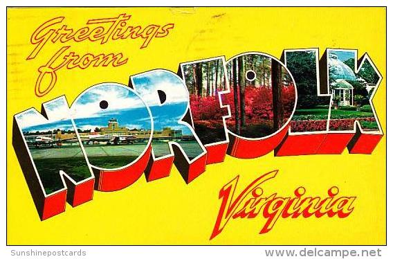 Virginia Norfolk Greetings From - Norfolk