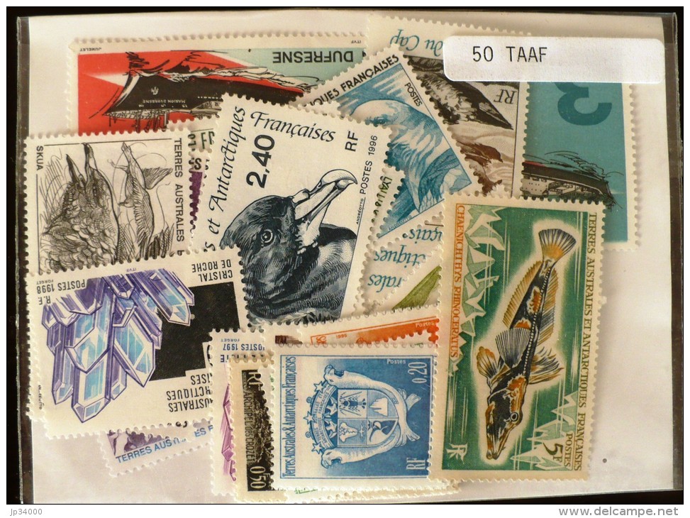 TAAF (Terres Australes Antarctiques Françaises) LOT 50 TIMBRES Poste Tous Différents Neufs - Collections, Lots & Series