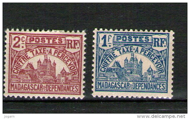 MADAGASCAR  - TAXE N° 8 à 16 * - Timbres-taxe