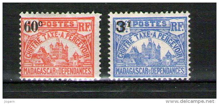 MADAGASCAR  - TAXE N° 17 à 19 * - Timbres-taxe