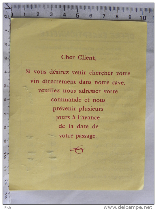 21 Côte D'Or - Carte Commercial  Bernard BIGEARD Vignobles, Meursault, Puligny Montrachet Et Pommard - Meursault