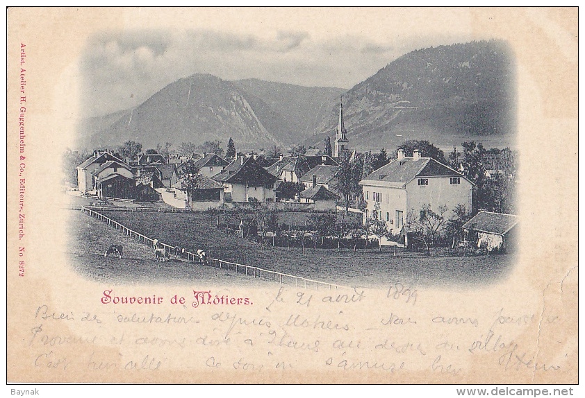 NE22  --  SOUVENIR DE MOTIERS  --  1899 - Môtiers 