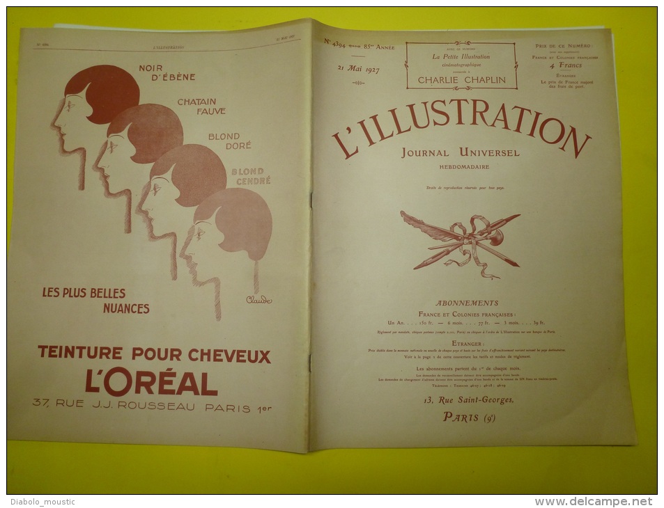 1927 Pubs Diverses Et Automobiles ;Sculpture; Inondation Mississipi (rupture Digue Panorama Sur Le Désastre; LITTLE ROCK - L'Illustration