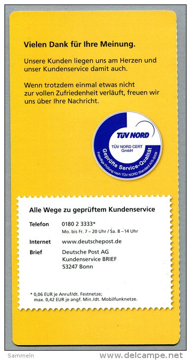 1499 - BUND - Markenheftchen Des Kundenservice Der Post Mit 5x2 á 55 Cent - Altri & Non Classificati