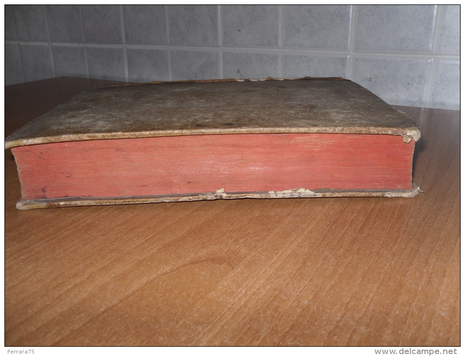 Libro Antico Dizionario Francese Inglese Dictionnai Francois Anglois 1769 - 1701-1800