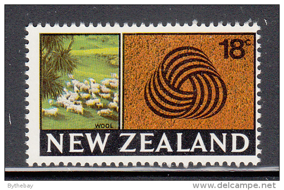 New Zealand MNH Scott #418 18c Sheep And Wool Mark On Carpet - New Zealand Industries - Nuevos