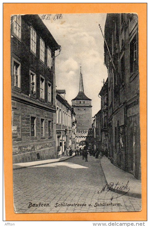 Bautzen Schulerstrasse 1908 Postcard - Bautzen